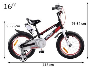 Vaikišskas dviratis Royalbaby, juodas/baltas kaina ir informacija | Dviračiai | pigu.lt