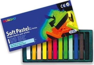 Sausos pastelės rinkinys Mungyo, 12 spalv. kaina ir informacija | Piešimo, tapybos, lipdymo reikmenys | pigu.lt