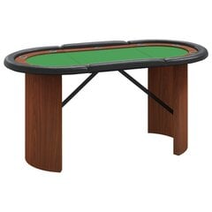 Pokerio stalas vidaXL, žalias, 160x80x75 cm цена и информация | Азартные игры | pigu.lt