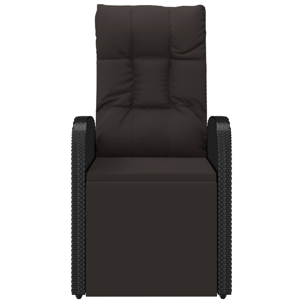 Sodo kėdės su pagalvėlėmis, 57 x 69 x 106 cm, 2vnt., juodos kaina ir informacija | Lauko kėdės, foteliai, pufai | pigu.lt