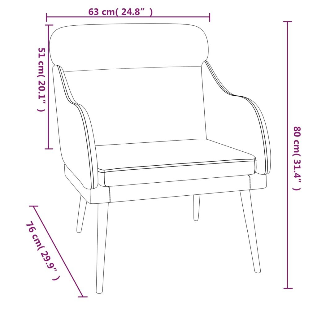 Krėslas vidaXL, rudas kaina ir informacija | Svetainės foteliai | pigu.lt
