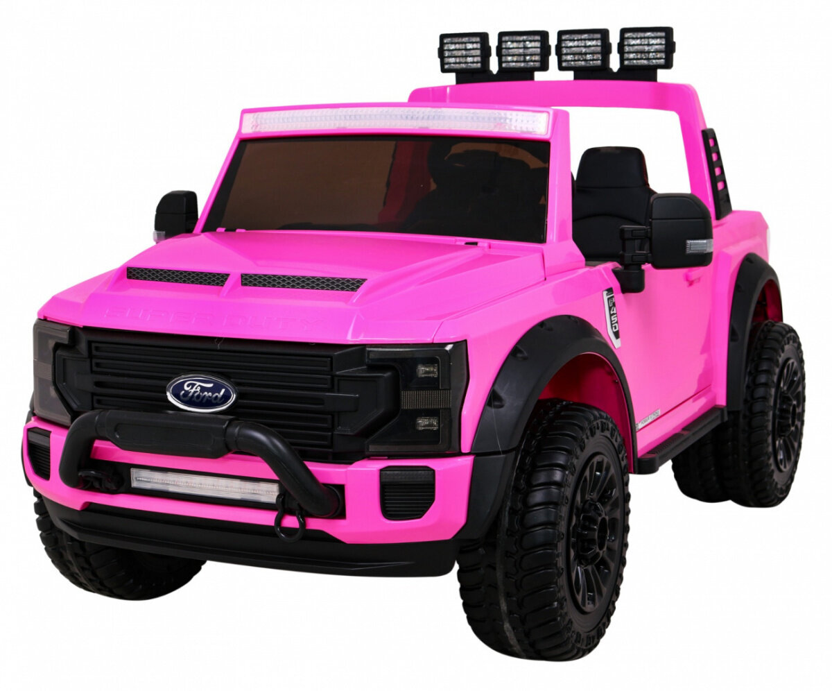 Dvivietis elektromobilis vaikams Ford Super Duty, rožinis kaina ir informacija | Elektromobiliai vaikams | pigu.lt