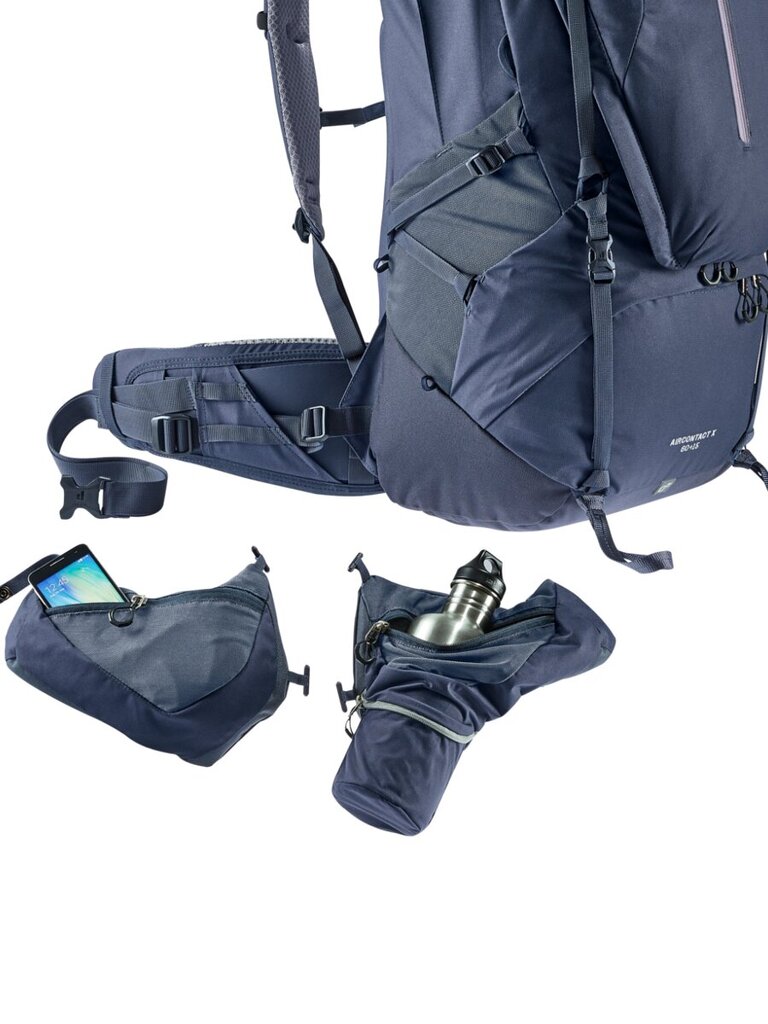 Turistinė kuprinė Deuter Aircontact X 60+15 I, mėlyna цена и информация | Turistinės ir kelioninės kuprinės | pigu.lt