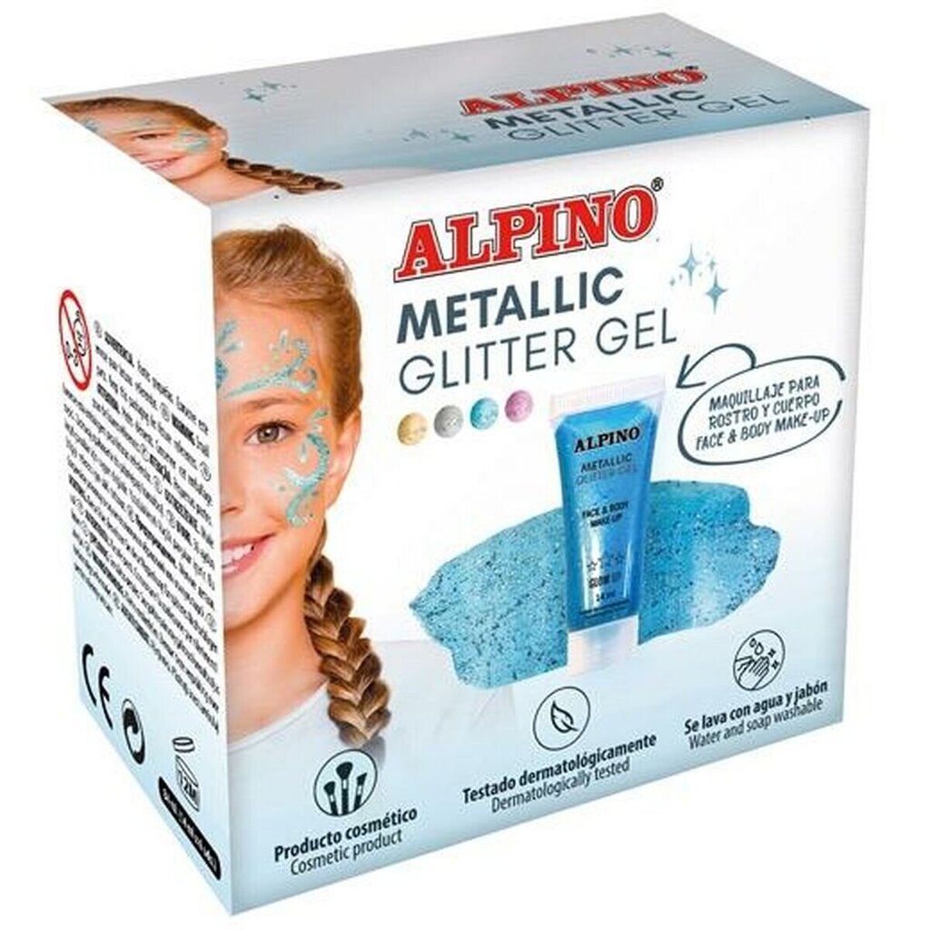 Blizgus gelis vaikams Alpino metallic glitter, mėlynas kaina ir informacija | Kosmetika vaikams ir mamoms | pigu.lt