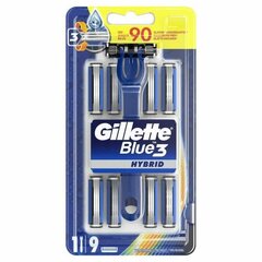 Rankinis skutimosi peiliukas Gillette Blue3 Hybrid, 8 vnt. kaina ir informacija | Skutimosi priemonės ir kosmetika | pigu.lt