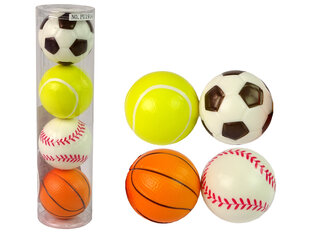 Набор мягких мячей, 7 см, 4 шт. цена и информация | Игрушки для песка, воды, пляжа | pigu.lt