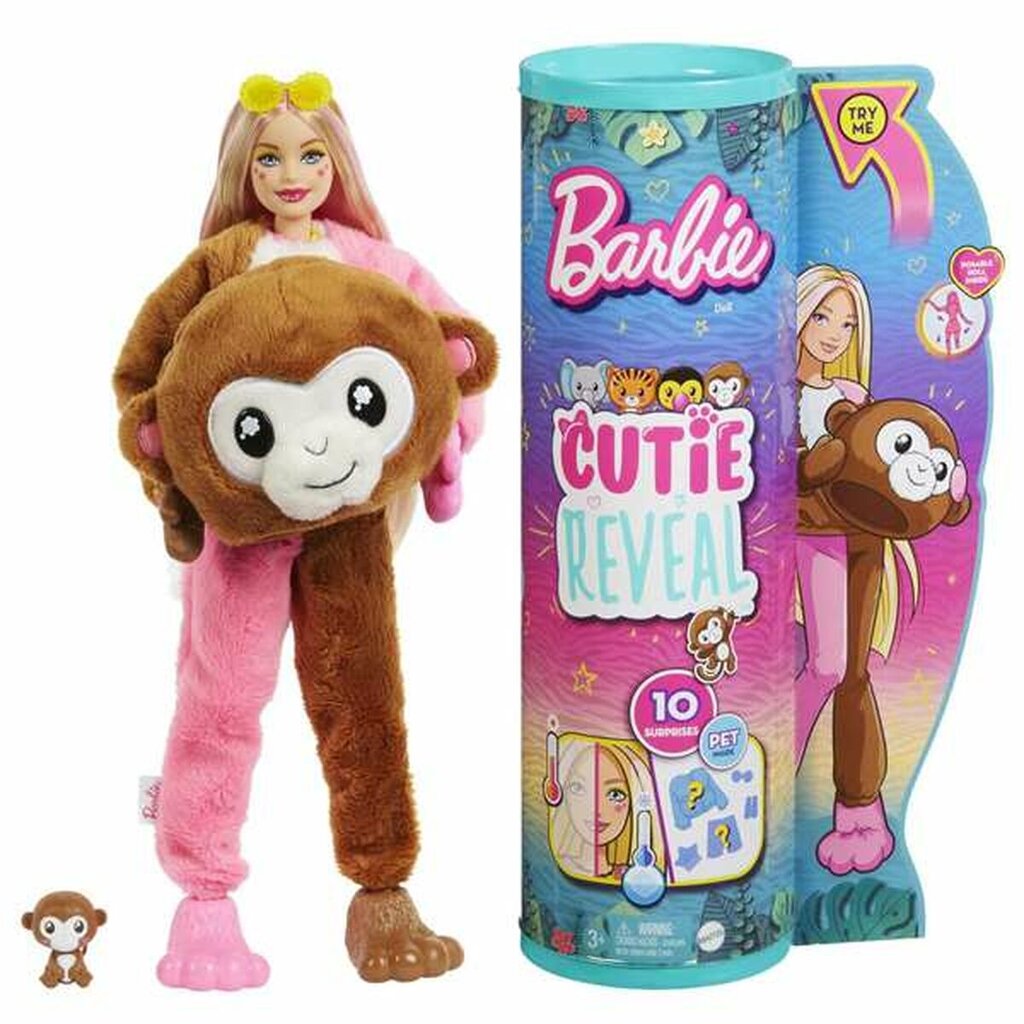 Lėlė Barbie Cutie Reveal Singe kaina ir informacija | Žaislai mergaitėms | pigu.lt