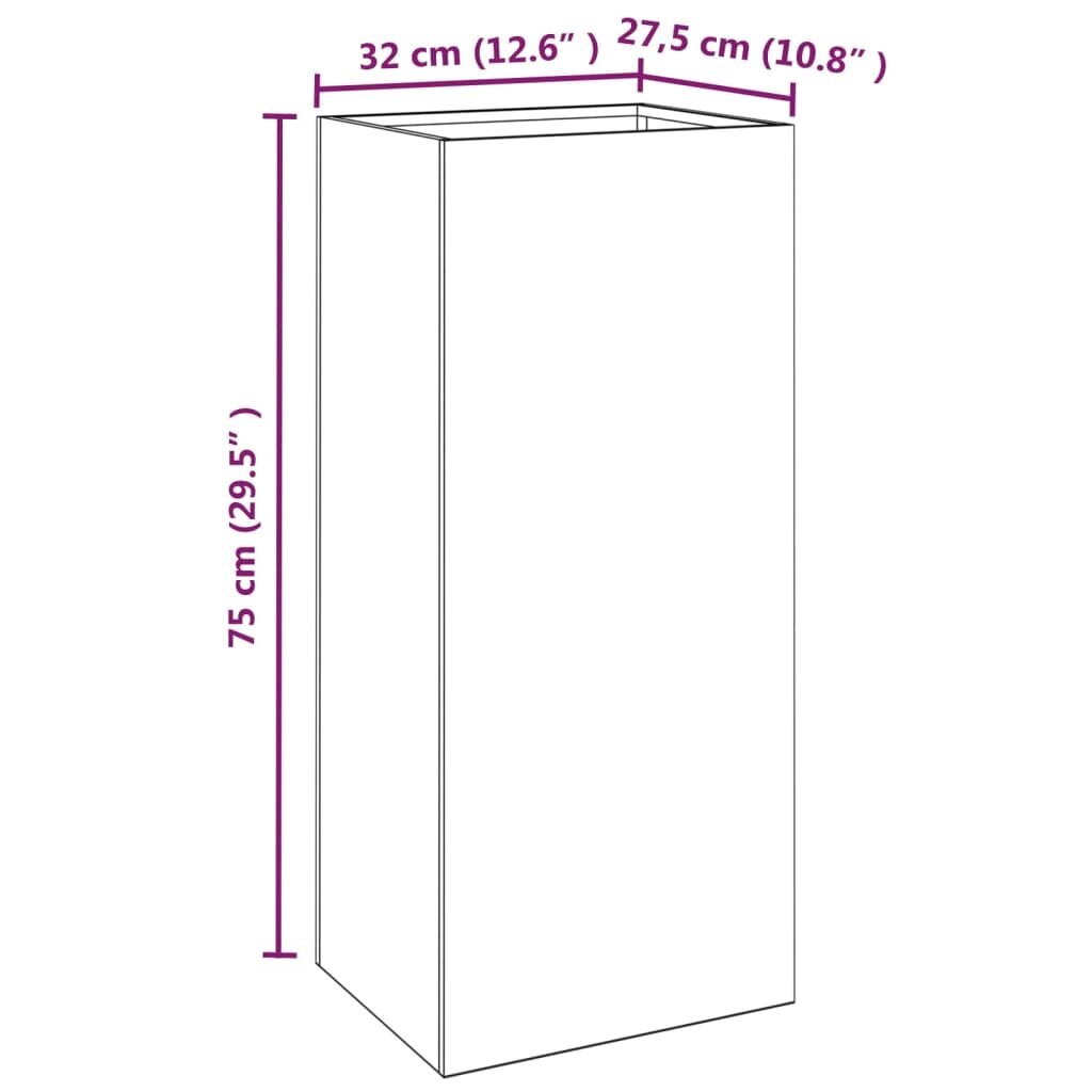 Lovelis vidaXL, 32x27,5x75 cm kaina ir informacija | Vazonai | pigu.lt