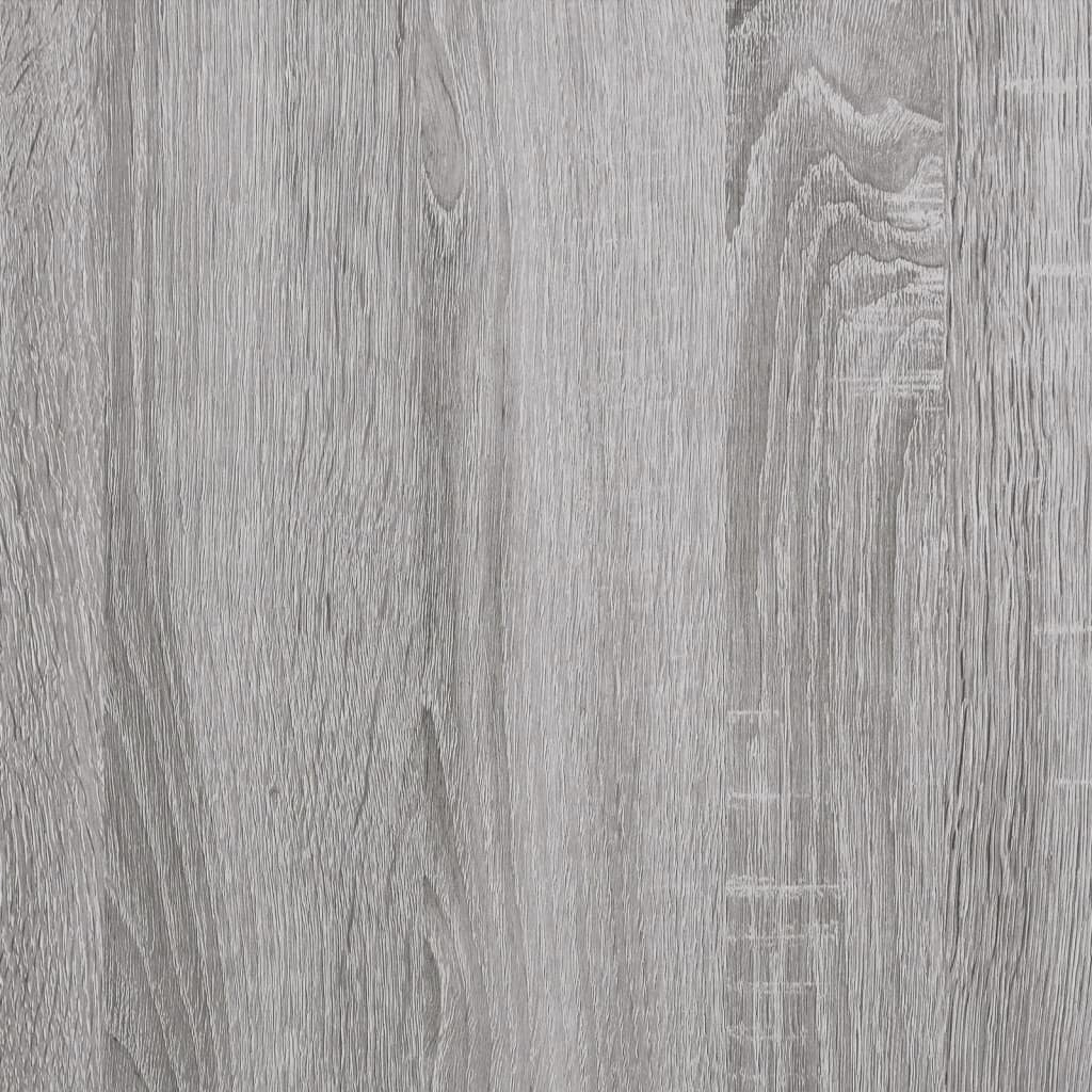 vidaXL Šoninė spintelė, pilka ąžuolo, 91x29,5x75cm, apdirbta mediena kaina ir informacija | Svetainės spintelės | pigu.lt