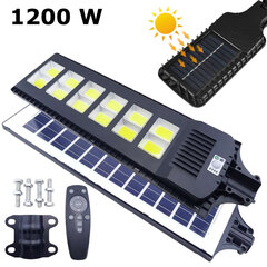 LED šviestuvas su saulės baterija, 1200 W kaina ir informacija | Lauko šviestuvai | pigu.lt