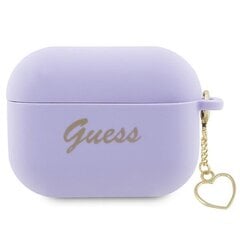 Guess GUAP2LSCHSU AirPods Pro 2 cover purple|purple Silicone Charm Heart Collection цена и информация | Теплая повязка на уши, черная | pigu.lt