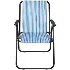 Krzesło turystyczne z podłokietnikami 52x44x75cm składane blue lines цена и информация | Туристическая мебель | pigu.lt