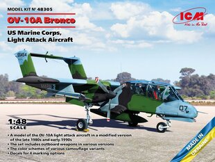 Klijuojamas modelis ICM 48305 Light Attack Aircraft OV-10А Bronco US Marine Corps 1/48 цена и информация | Склеиваемые модели | pigu.lt