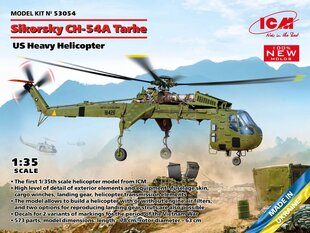 Klijuojamas modelis ICM 53054 US Heavy Helicopter Sikorsky CH-54A Tarhe 1/35 цена и информация | Склеиваемые модели | pigu.lt