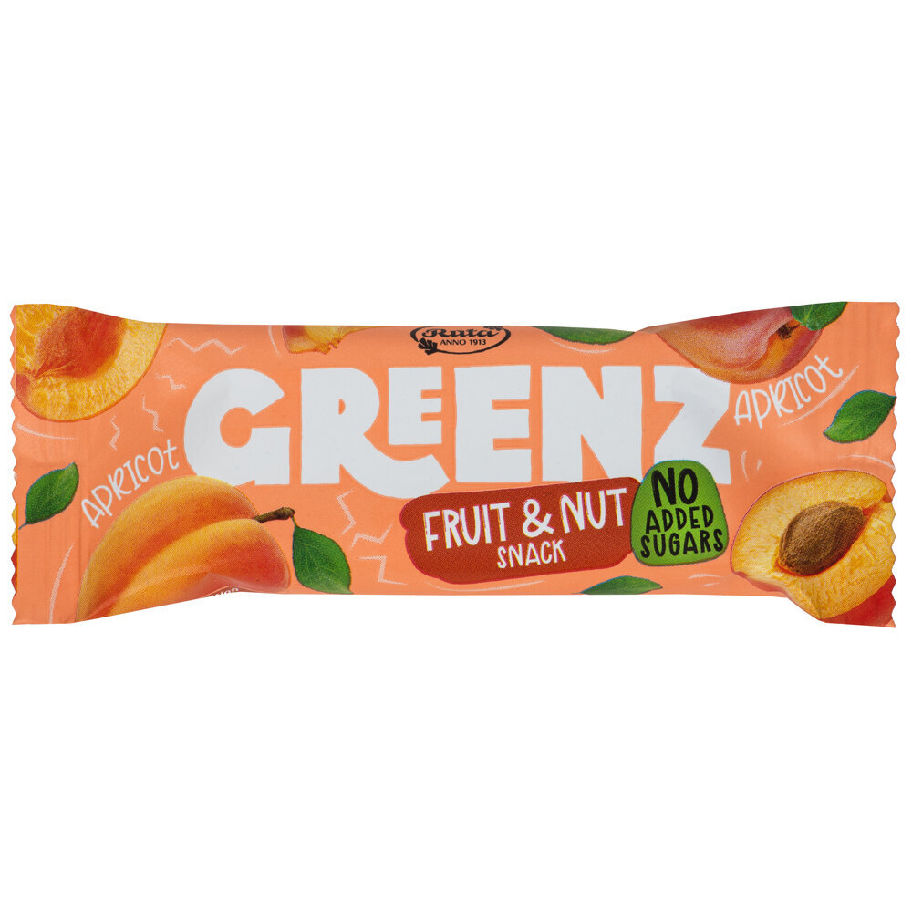 Vaisių ir riešutų užkandis Rūta Greenz apricot, 30 g цена и информация | Saldumynai | pigu.lt