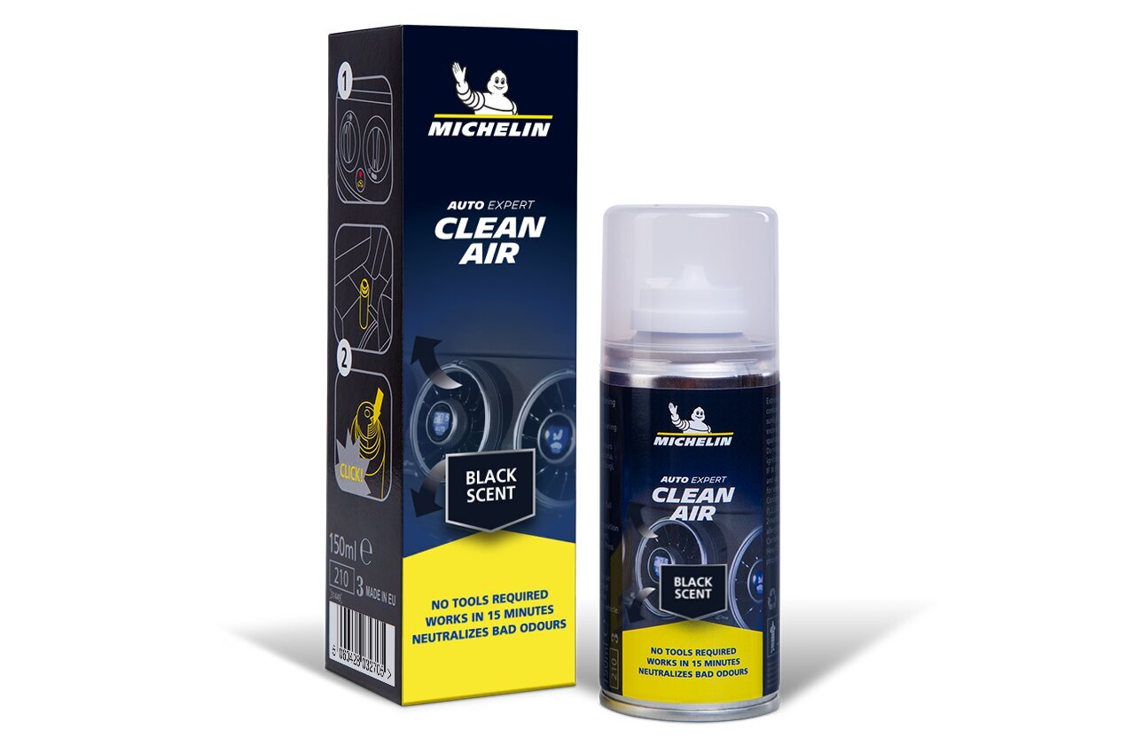 Automobilio oro kondicionieriaus valiklis Michelin Black scent 150ml kaina ir informacija | Autochemija | pigu.lt