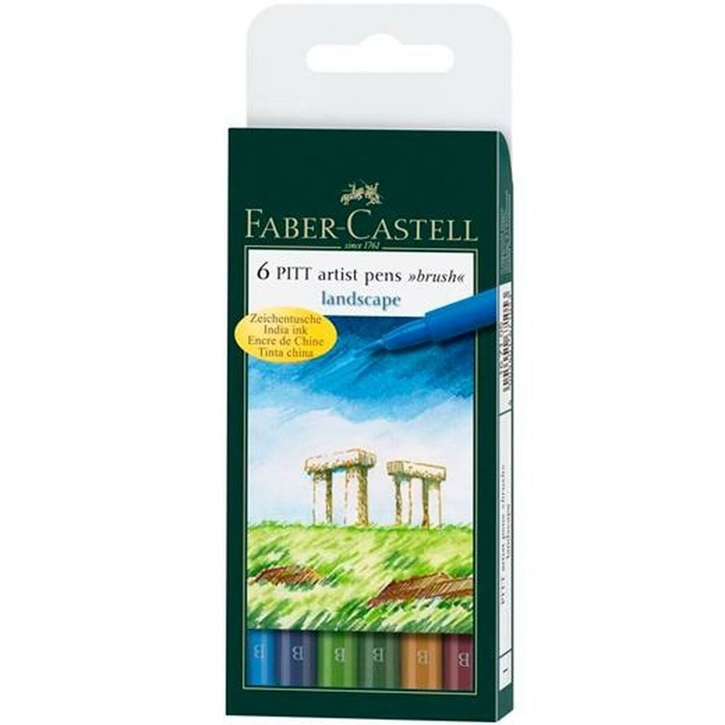 Žymeklių rinkinys Faber-Castell Pitt Artist Landscape, 5 vnt kaina ir informacija | Rašymo priemonės | pigu.lt