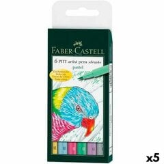 Žymeklių rinkinys Faber-Castell Pitt Artist, 5 vnt kaina ir informacija | Piešimo, tapybos, lipdymo reikmenys | pigu.lt