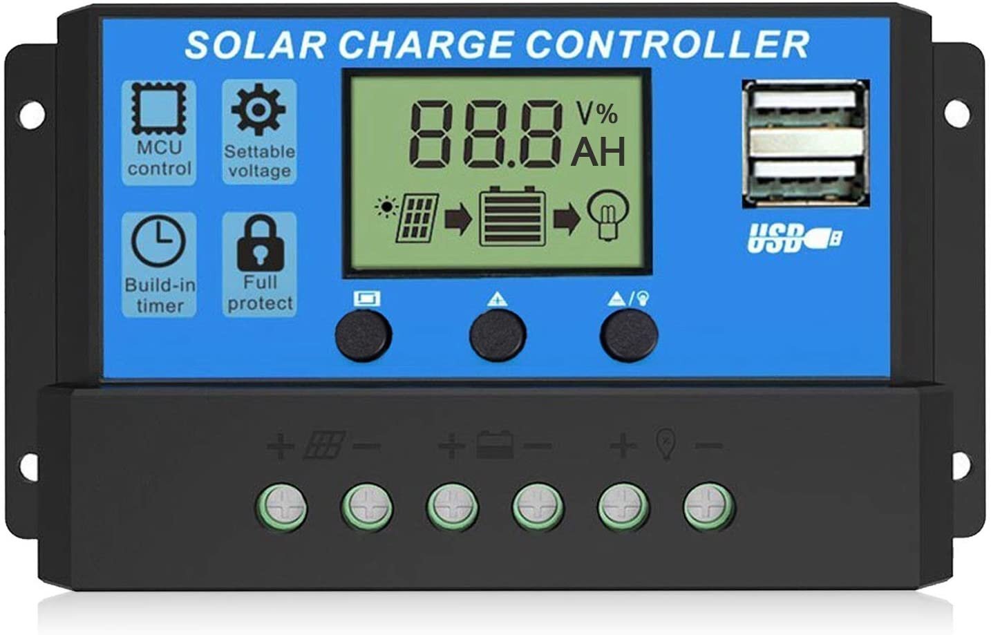 Saulės baterijų valdiklis-įkroviklis 30A kaina ir informacija | Komponentai saulės jėgainėms | pigu.lt