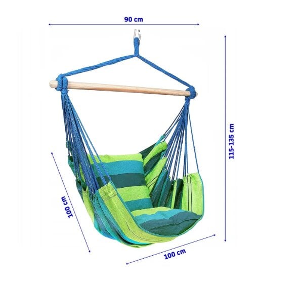 Braziliška kėdė su pagalvėlėmis Miškas kaina ir informacija | Hamakai | pigu.lt