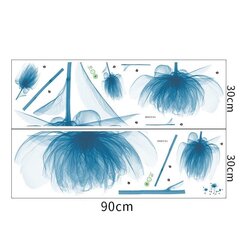 Interjero lipdukas Mėlyni lotuso žiedai цена и информация | Интерьерные наклейки | pigu.lt