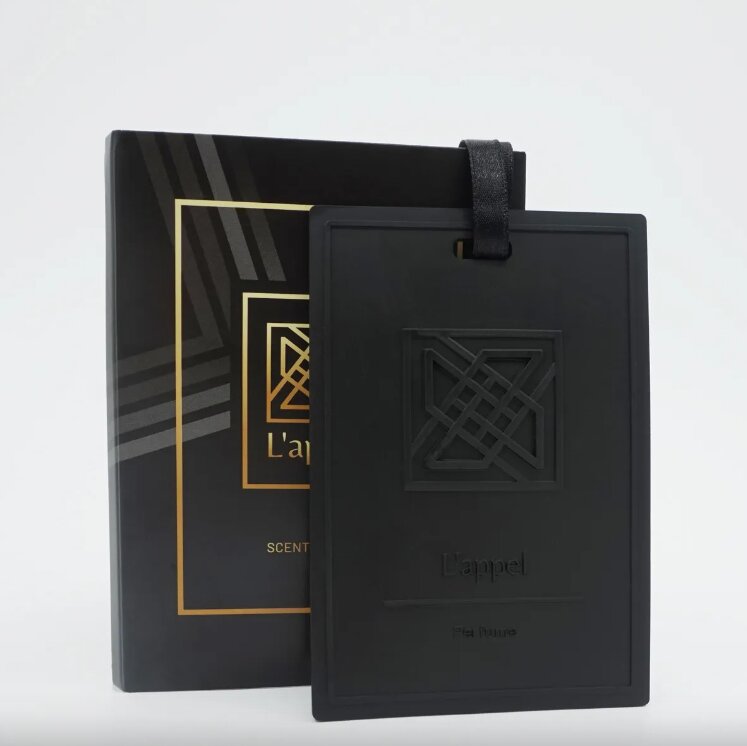 Kvepianti silikoninė kortelė L'appel Delux, 1 vnt (atverčiamas), juoda kaina ir informacija | Namų kvapai | pigu.lt