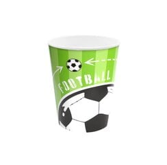 Vienkartiniai popieriniai puodeliai Futbolas, 220 ml, 6 vnt. kaina ir informacija | Vienkartiniai indai šventėms | pigu.lt