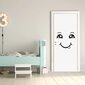 Vinilinis lipdukas prie durų arba šaldytuvo mielas veidas su šypsena virtuvės interjero dekoru - 50 x 50 cm kaina ir informacija | Interjero lipdukai | pigu.lt