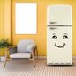 Vinilinis lipdukas prie durų arba šaldytuvo mielas veidas su šypsena virtuvės interjero dekoru - 50 x 50 cm kaina ir informacija | Interjero lipdukai | pigu.lt