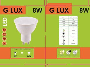 LED лампочки G.LUX GR-LED-GU10-PA9-8W 4000K, 10шт. упаковка цена и информация | Электрические лампы | pigu.lt