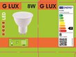 LED lemputės G.LUX GR-LED-GU10-PA9-8W 4000K цена и информация | Elektros lemputės | pigu.lt