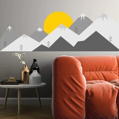 Виниловая наклейка на стену Горы и солнце Стикер с горным пейзажем Декор интерьера для детской комнаты - 200 х 66 см цена и информация | Интерьерные наклейки | pigu.lt