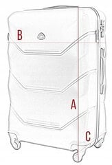 Vidutinio dydžio lagaminų rinkinys Gravitt 62L, geltonas цена и информация | Чемоданы, дорожные сумки | pigu.lt