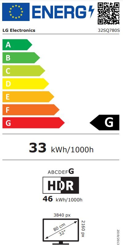 LG 32SQ780S-W kaina ir informacija | Monitoriai | pigu.lt