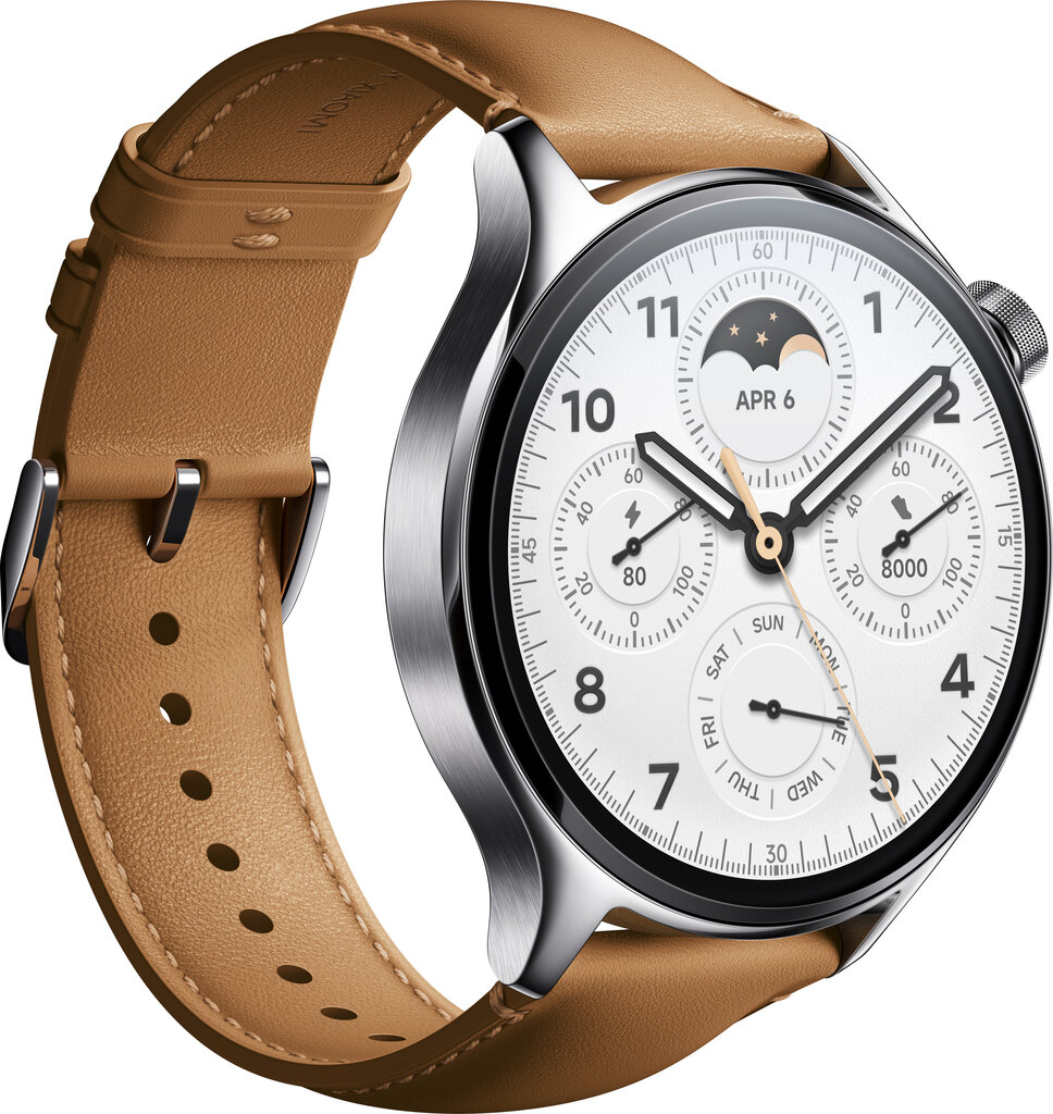 Xiaomi Watch S1 Pro Silver/Brown kaina ir informacija | Išmanieji laikrodžiai (smartwatch) | pigu.lt