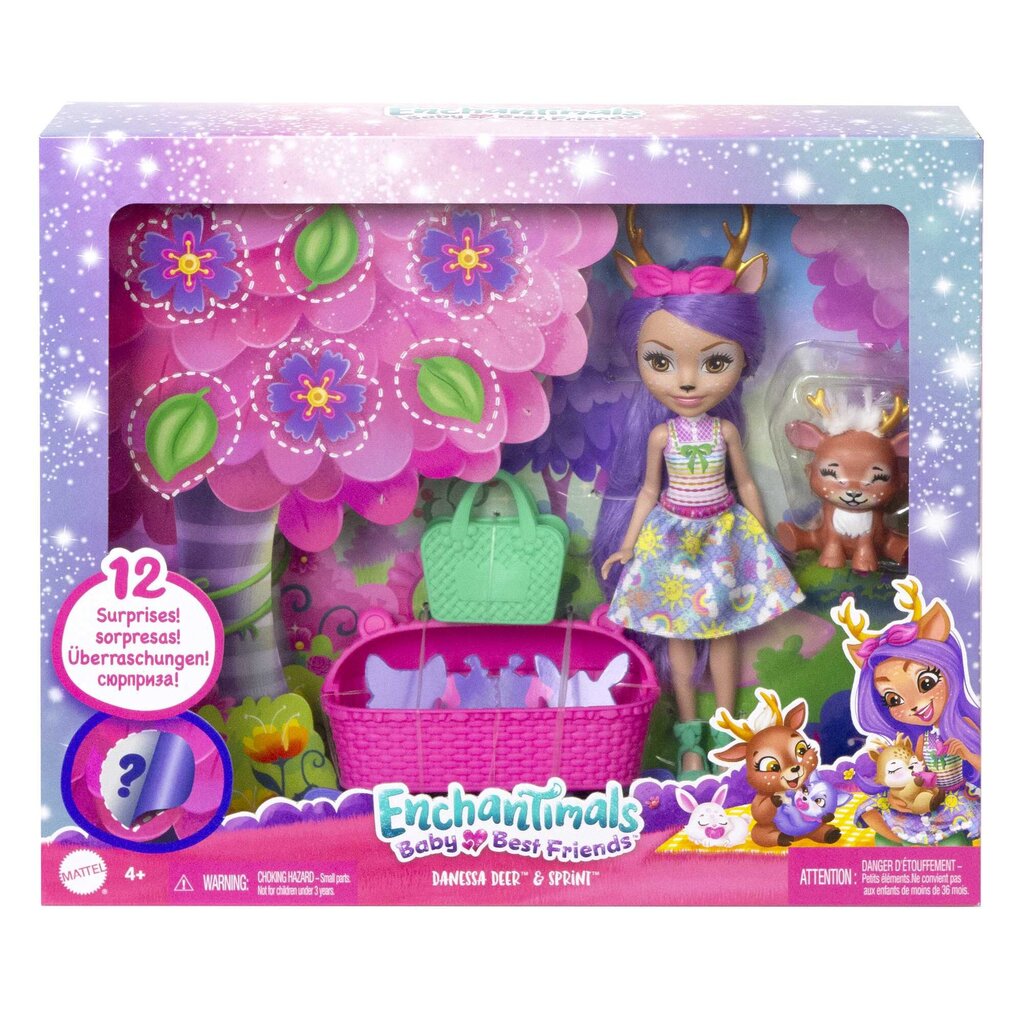 Lėlė su priedais Enchantimals Danessa Deer and Sprint Doll kaina ir informacija | Žaislai mergaitėms | pigu.lt