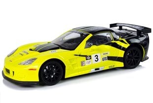 Nuotoliniu būdu valdomas sportinis automobilis Corvette C6.R, geltonas цена и информация | Игрушки для мальчиков | pigu.lt