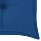 vidaXL Batavia suoliukas su mėlyna pagalvėle, 150cm, tikmedžio masyvas цена и информация | Lauko suolai | pigu.lt
