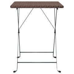 Sulankstomas bistro stalas, rudas, 55x54x71cm kaina ir informacija | Lauko stalai, staliukai | pigu.lt