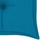 vidaXL Batavia suoliukas su šviesiai mėlyna pagalvėle, 150cm, tikmedis kaina ir informacija | Lauko suolai | pigu.lt