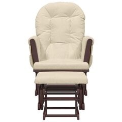 Supama kėdė su pakoja, kreminės balta kaina ir informacija | Svetainės foteliai | pigu.lt