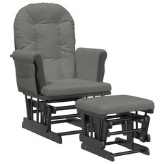 Supama kėdė su pakoja, tamsiai pilka kaina ir informacija | Svetainės foteliai | pigu.lt