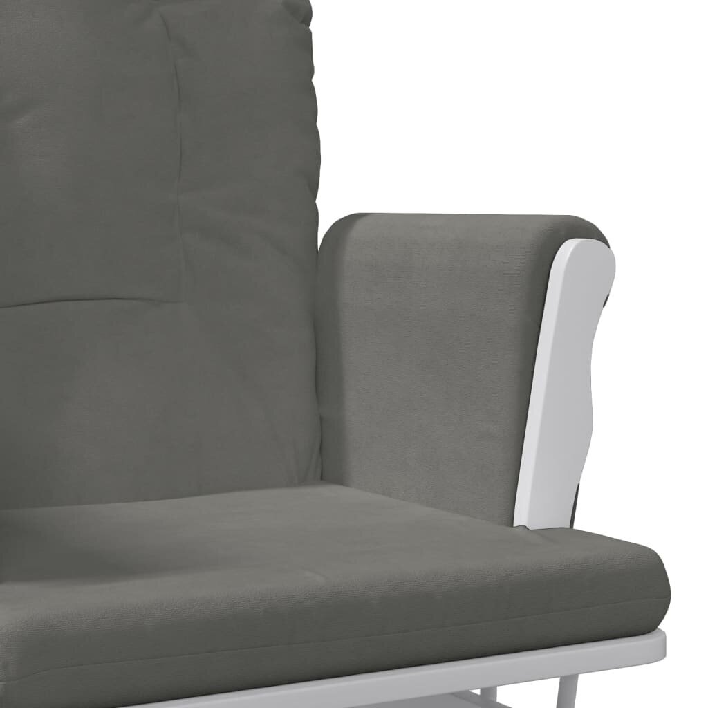 Supama kėdė su pakoja, tamsiai pilka kaina ir informacija | Svetainės foteliai | pigu.lt