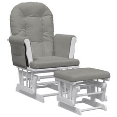 Supama kėdė su pakoja, šviesiai pilka kaina ir informacija | Svetainės foteliai | pigu.lt