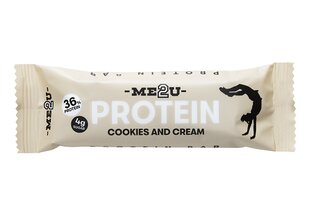 Proteino batonėlis Me2U, Cookies Cream, 55 g цена и информация | Батончики | pigu.lt