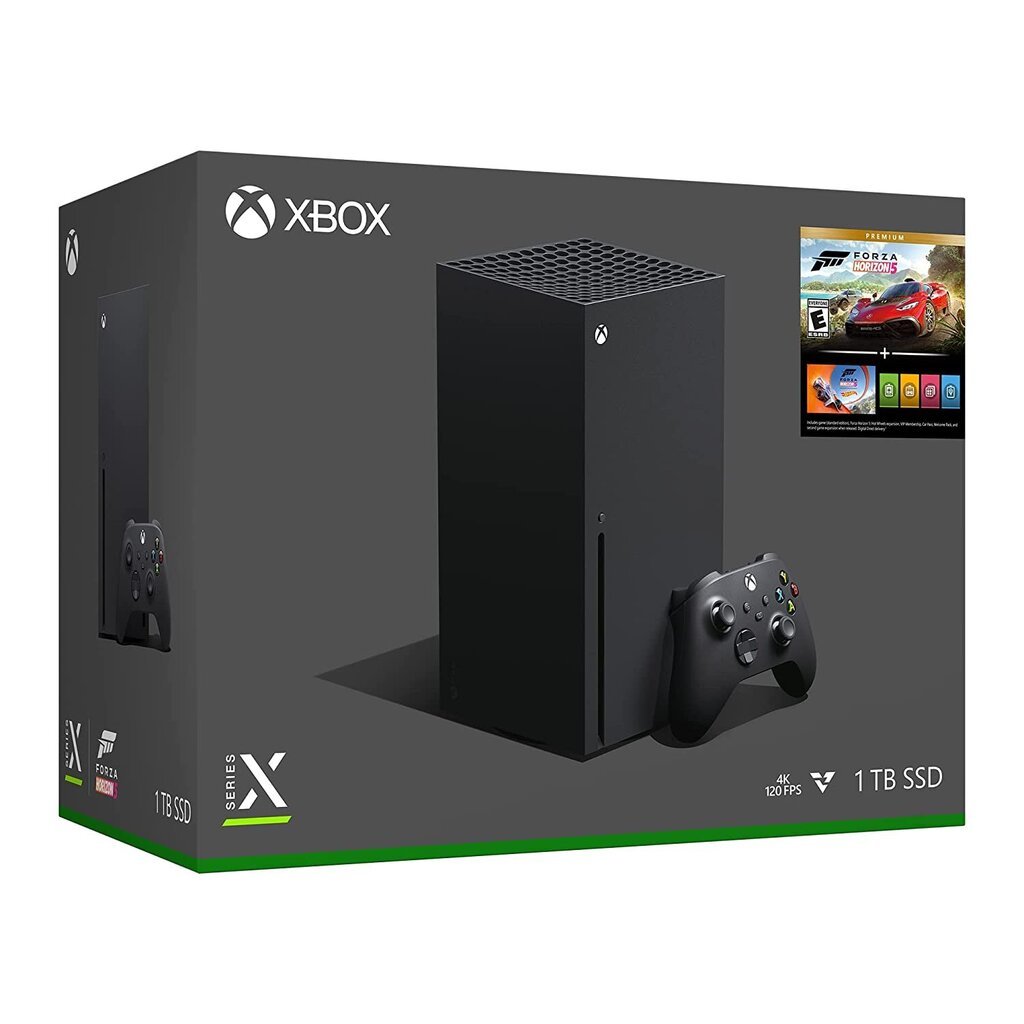 Microsoft Xbox Series X 1TB GB SSD + Forza Horizon 5 Premium Edition цена и информация | Žaidimų konsolės | pigu.lt