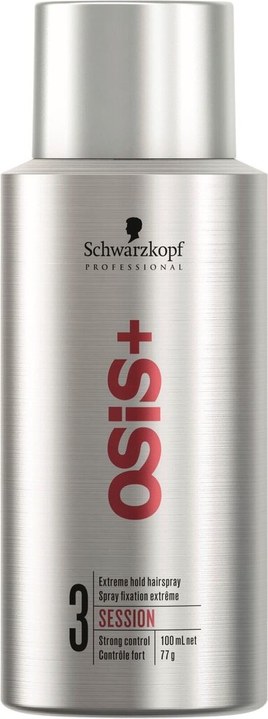 Stiprios fiksacijos plaukų lakas Schwarzkopf Professional OSiS+ Session, 100 ml kaina ir informacija | Plaukų formavimo priemonės | pigu.lt