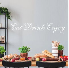 Interjero lipdukas Eat Drink Enjoy kaina ir informacija | Interjero lipdukai | pigu.lt