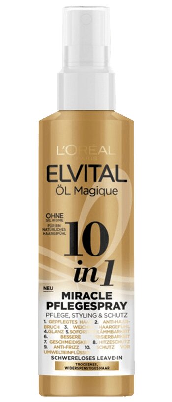 Plaukų purškiklis sausiems plaukams L'Oréal Paris Elvital 10-in-1 Miracle, 150 ml цена и информация | Priemonės plaukų stiprinimui | pigu.lt