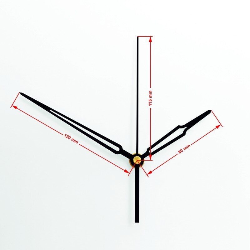 Juodos spalvos metalinės rodyklės su mechanizmu BO012 kaina ir informacija | Laikrodžiai | pigu.lt